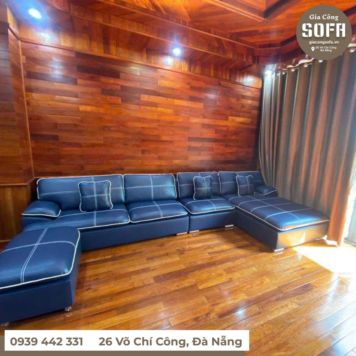 Sofa xanh ngọc sang trọng gia công tại Đà Nẵng
